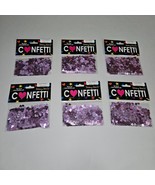 6 NEW Jimmy Jem&#39;s Heart Shape Confetti 1/4&quot; Pink Lot Party Valentine - £11.61 GBP