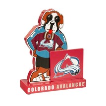 Colorado Avalanche NHL 844356 Mascot Bernie the St. Bernard Dog Wood Desk Sign - £22.14 GBP