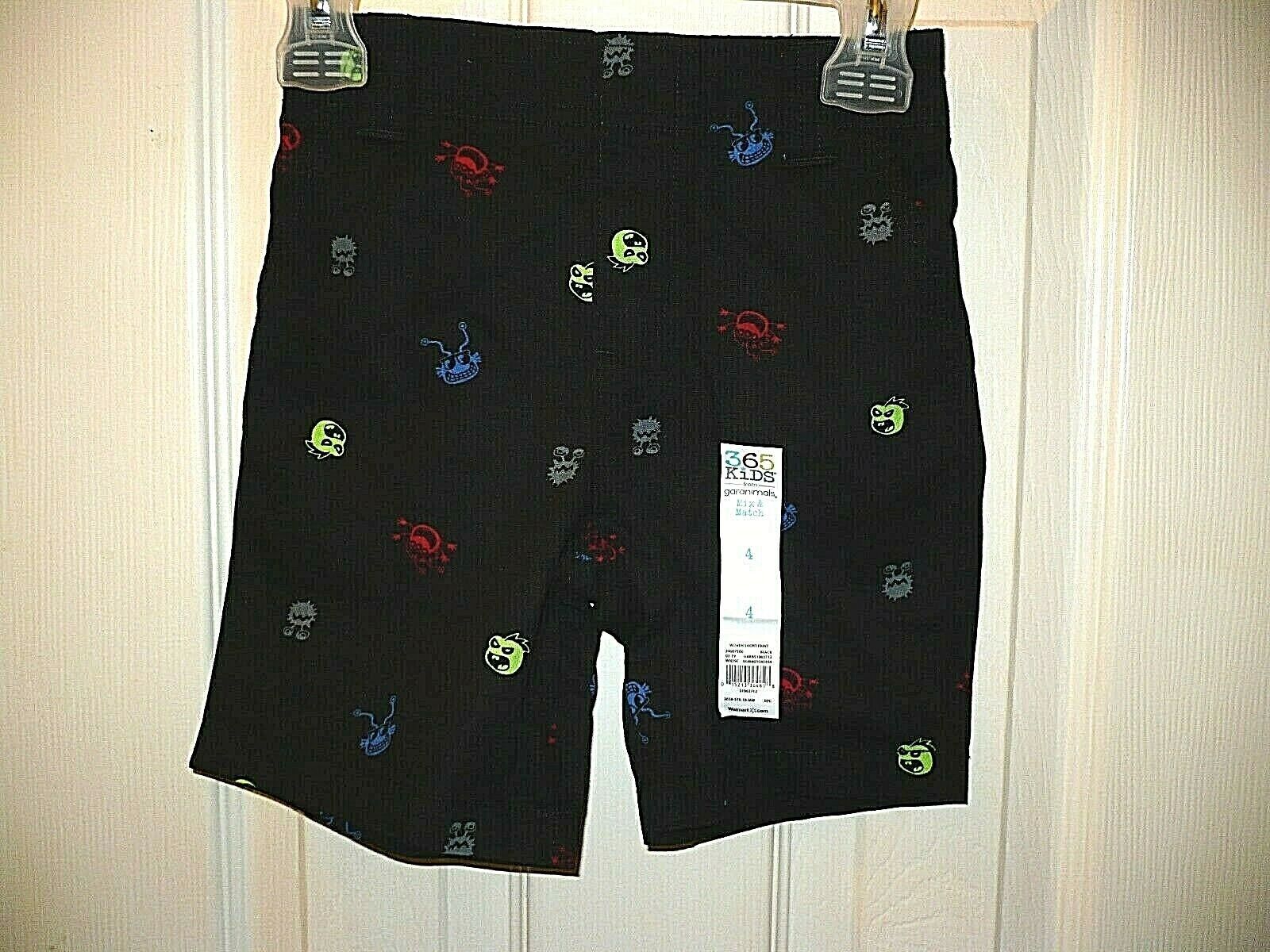 365 Kids Garanimals Boys Pull On Woven Shorts Size 5 Stretchy Waist Aliens - $11.64