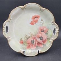 Bavarian Tirschenreuth Porcelain Scalloped Hand Painted Signed KKM Handled Plate - £27.21 GBP