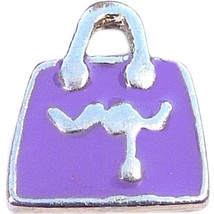 Purple Purse Floating Locket Charm - £1.94 GBP