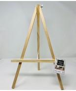 CASE LOT OF 8: LG Tabletop Wooden Easel Natural Light Finish 19&quot; Tall 12... - $59.35