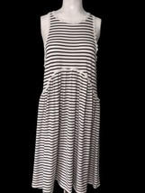 POL Anthropologie Racerback Striped Dress Size S Crotchet Lace Nautical Casual - £17.39 GBP