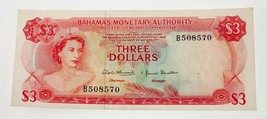 1968 Bahamas $3 Note Extra Fine Condition Pick #28a - £81.76 GBP