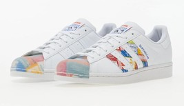 adidas Superstar Originals Clear Toe Cap Over Logos Serrated Stripes Sho... - $89.99