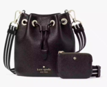 Kate Spade Rosie Mini Bucket Bag Black Leather Purse KC740 NWT $359 MSRP FS - £112.41 GBP