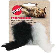 Spot Twin Plush Mice Cat Toy with Catnip - Set of 2 - £3.05 GBP+