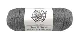 Loops &amp; Threads, Soft &amp; Shiny Ombre Yarn, Silver Fox, 4 Oz. Skein - £7.13 GBP