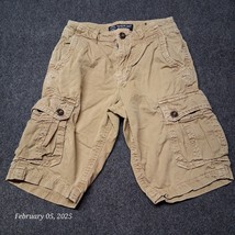 American Eagle Cargo Shorts Size 26 Longer Length Khaki Tan - $18.47