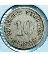 1900 D German Empire 10 Pfennig Coin - £6.64 GBP