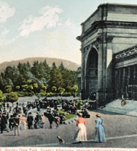 c1900 Music Stand at Golden Gate Park Sunday Showing San Francisco Postcard - £7.56 GBP