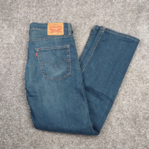 Levis 513 Jeans Men 34x32 Blue Denim Slim Straight Stretch - £14.85 GBP