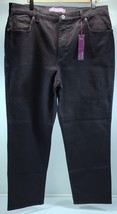 L21) Women&#39;s Gloria Vanderbilt Stretch Amanda Black Jeans Pants Size 18 Short - £19.46 GBP