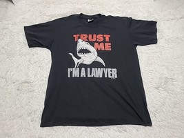 Trust Me I&#39;m A Lawyer Shark Shirt Legislator Bar Exam Law XL VTG Single-Stitch - £13.33 GBP