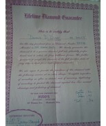 Vintage Bud’s Jewelers Officiants Lifetime Diamond Guarantee 1955 - $2.72 CAD