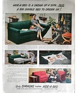 1950 SIMMONS makes HIDE-A-BED&quot;Dream Sofa-Double Bed To Dream On&quot; VTG Pri... - $16.82 CAD