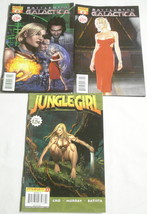 Three Dynamite Comics Battlestar Galactica #0 (2 Variant Covers), Jungle Girl #0 - £6.28 GBP