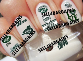 40 Nfl New York Jets New York Football Logos 10 Different Designs Nail Decals - £14.87 GBP