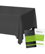 Black Paper Tablecloths Disposable for Rectangle Tables 6 Pack 3 Ply Pap... - £40.74 GBP