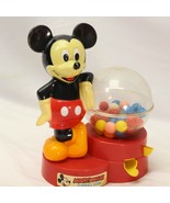Disney Mickey Mouse Bank Vintage 1986 Gumball Machine Bank Toy W/ Key - £18.51 GBP
