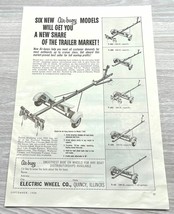 Air-Buoy 1958 Vintage Print Ad Boat Trailer Electric Wheel Co - £10.31 GBP