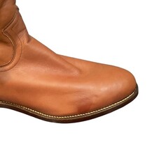 Vintage Justin Cowboy Boots Brown Leather USA Made Men 7D Women 9 NWT image 9