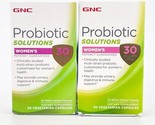 GNC Probiotic Solutions Womens 30ct Vegetarian Capsules Lot of 2 BB03/24 - $24.14