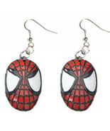 Huge Funky SPIDER-MAN MASK EARRINGS Punk Spiderman Cartoon Charm Costume... - £6.96 GBP