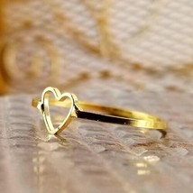 Heart Ring Gold Color Sizes 7 8 9 10 & 11 Fashion Jewelry image 2
