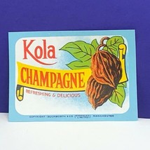Vintage label soda ephemera advertising Manchester duckworth Kola champa... - £7.69 GBP