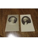 2 Postcards Vtg Patriotic Portrait Of George &amp; Martha Washington Gilbert... - $13.02 CAD