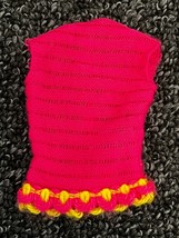 Talking Barbie #1115 Mod Pink Knit Swimsuit Top Cover Up ~ Vintage 1968! - £7.66 GBP