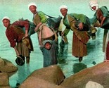 Vtg Postcard 1910s Egypt Sakah au Bord du Nil Nile River Natives Drawing... - $7.97