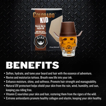 Gibs Colorado Kid Beard, Hair & Tattoo Oil in Glass Skull 1 fl oz. image 6