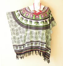 KB385 Elephant Batik Caftan Plus Kaftan Poncho Hippy Women Blouse Top up... - $24.90