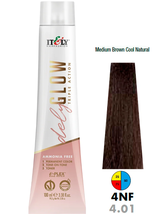 Itely DelyGlow Triple Action Permanent Hair Color- 4NF Medium Brown Cool Natural
