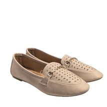 White Mt. Faux Suede Gold Horsebit Perforated Vamp Comfort Footbed Flats 10 New - £19.84 GBP