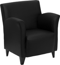 Black Leather Guest Chair ZB-ROMAN-BLACK-GG - £341.31 GBP