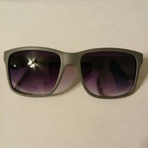 Unisex Gray Square Shaped Casual Purple Lens Sunglasses UV400 - $19.80