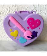 Polly Pocket Art Studio Compact Purple Heart Shape - 2021 Mattel - $9.50