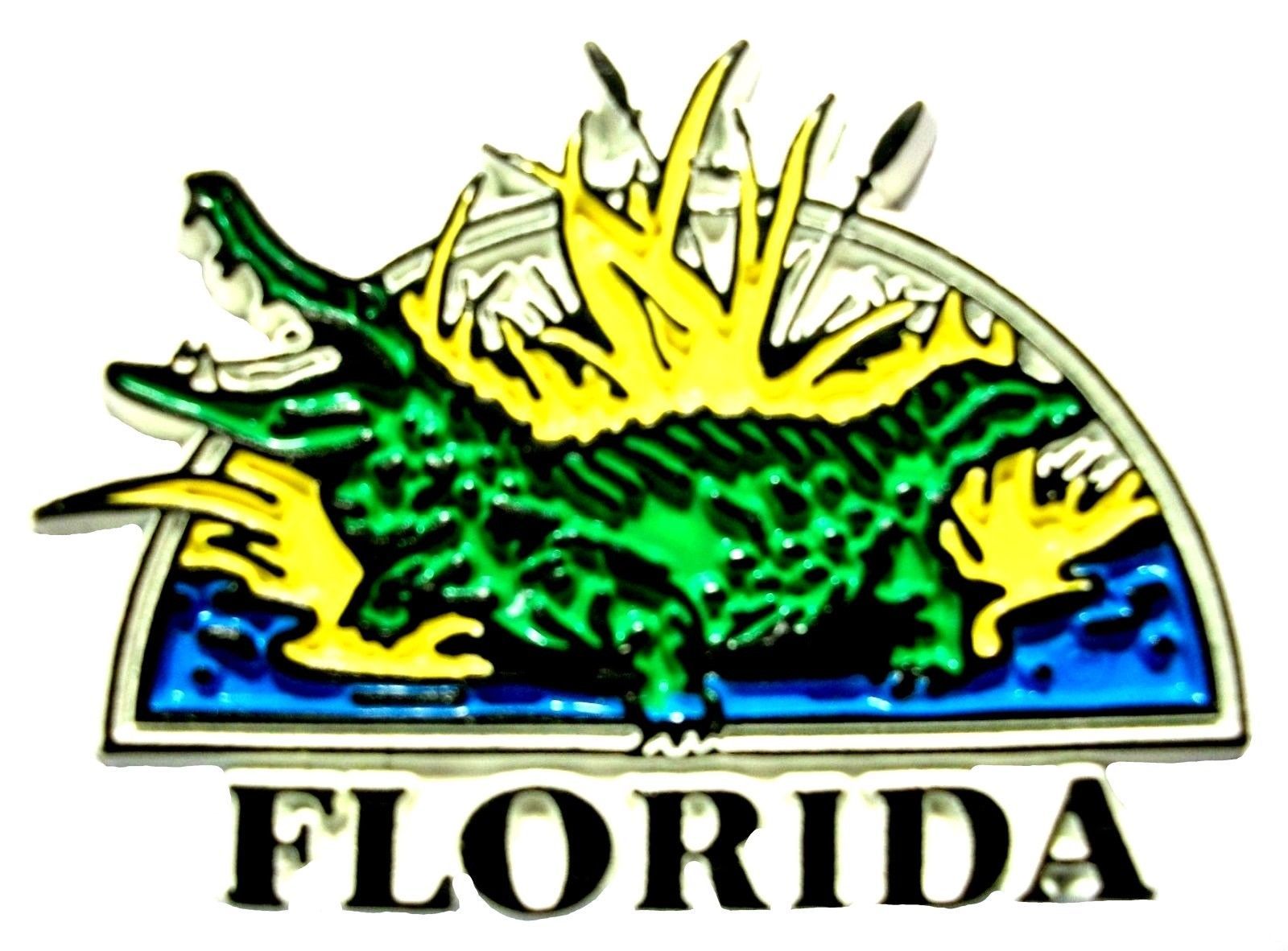 Primary image for Florida with Gator 5 Color Fridge Magnet