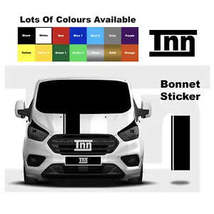 Bonnet Stripe Stickers Graphics Vinyl Van Decals For Ford Transit SWB Cu... - £24.03 GBP