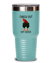 Chickens Tumbler Check Out My Cock Teal-T-30oz  - £24.34 GBP
