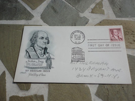 1958 John Jay First Day Issue Envelope First Chief Justice Supreme Court 15 cent - £1.97 GBP