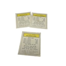 Vintage 1960s Monopoly Title Deed Cards Atlantic Ventnor Ave Baltic Gardens - $9.89
