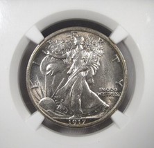 1917-D Obverse Silver Walking Liberty Half Dollar NGC UNC Details AM836 - £700.10 GBP