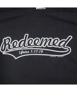 Vintage REDEEMED Lord Jesus Christian Black Shirt 1 Peter 1:17-19 Mens XL - $26.82