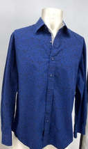 Tasso Elba Mens Stretch Paisley Stripe Shirt, Large - £23.98 GBP