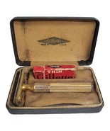Vintage Gillette Gold &quot;Tech&quot; safety razor damaged - £24.40 GBP