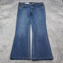Roca Wear Pants Womens 13 Blue Flat Front Denim Low Rise Bootcut Jeans - $29.68